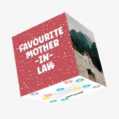 Favourite Mother-in-Law Christmas Confetti-exploding Greetings Card
