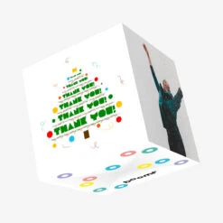 Merry Christmas And Happy New Year Thank You Christmas Tree Confetti-exploding Greetings Card