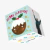 Cute Christmas Pudding Confetti-exploding Greetings Card -Christmas Gifts Store ec5b29fa24990ba2686f0bd6783d56cd