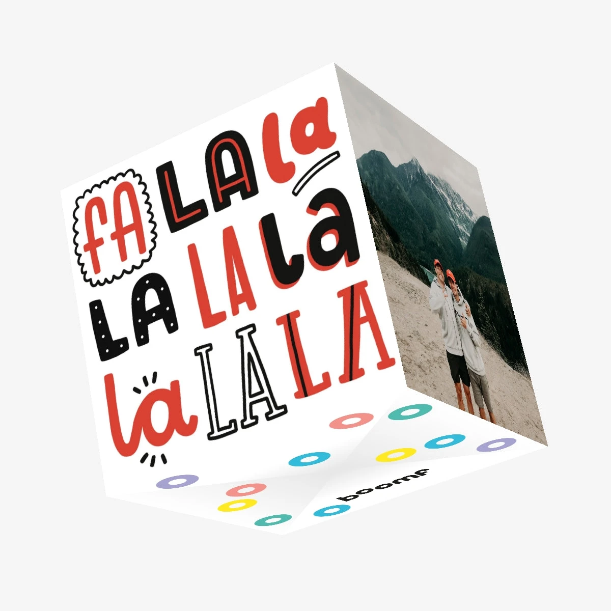 Fa La La Christmas Confetti-exploding Greetings Card 3 Fa La La Christmas Confetti-exploding Greetings Card