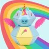 Rainbow Unicorn 3D Pop-up Confetti Wild Card -Christmas Gifts Store unicornwild 1