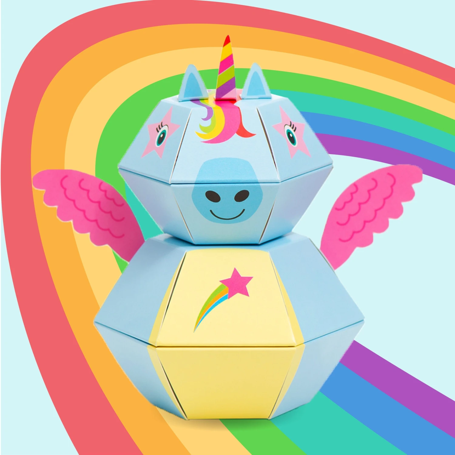 Rainbow Unicorn 3D Pop-up Confetti Wild Card 3 Rainbow Unicorn 3D Pop-up Confetti Wild Card
